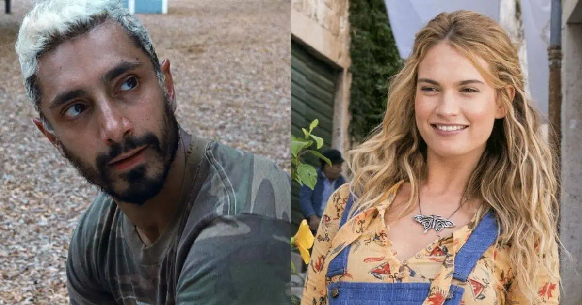 Riz Ahmed and Lily James