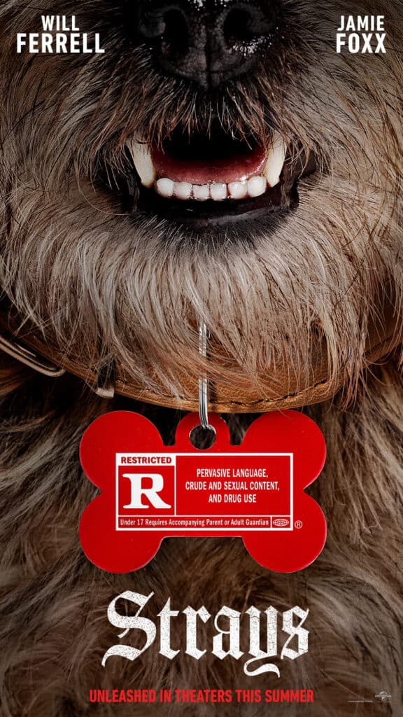 Strays, poster, key art, movie, 2023, WIll Ferrell