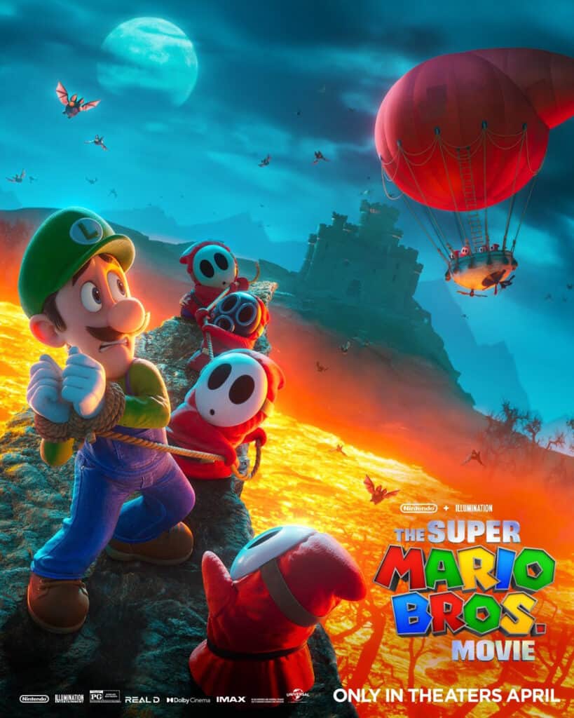 The Super Mario Bros. Movie, poster, Luigi, Nintendo