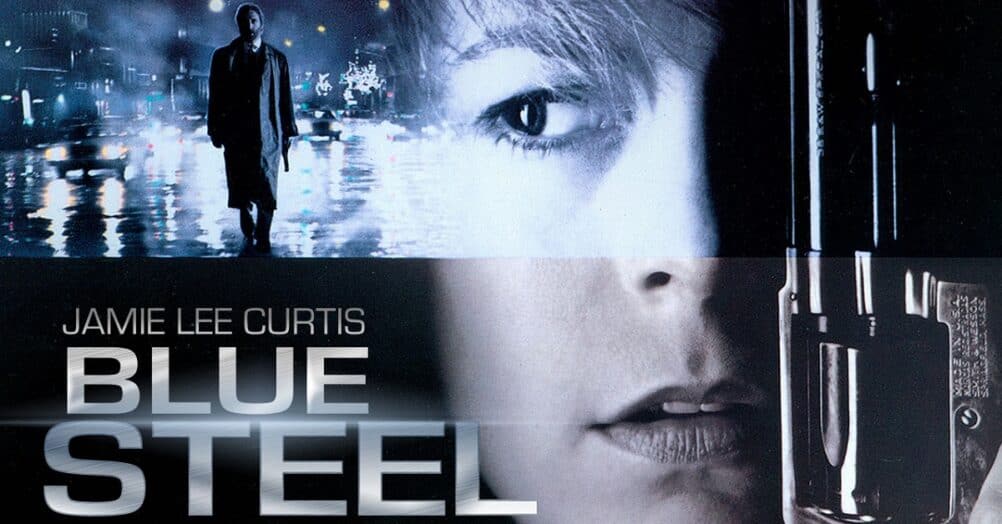 The next Blu-ray release in the Vestron Video Collector's Series is Kathryn Bigelow's 1990 thriller Blue Steel, starring Jamie Lee Curtis