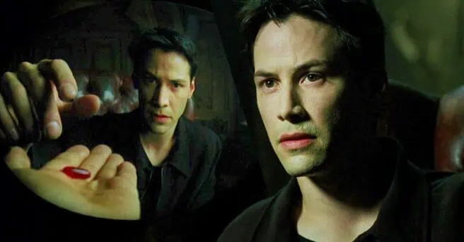 Keanu Reeves, The Matrix, red pill