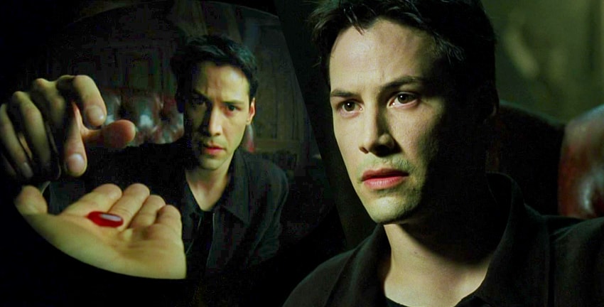 Keanu Reeves, The Matrix, pastilla roja