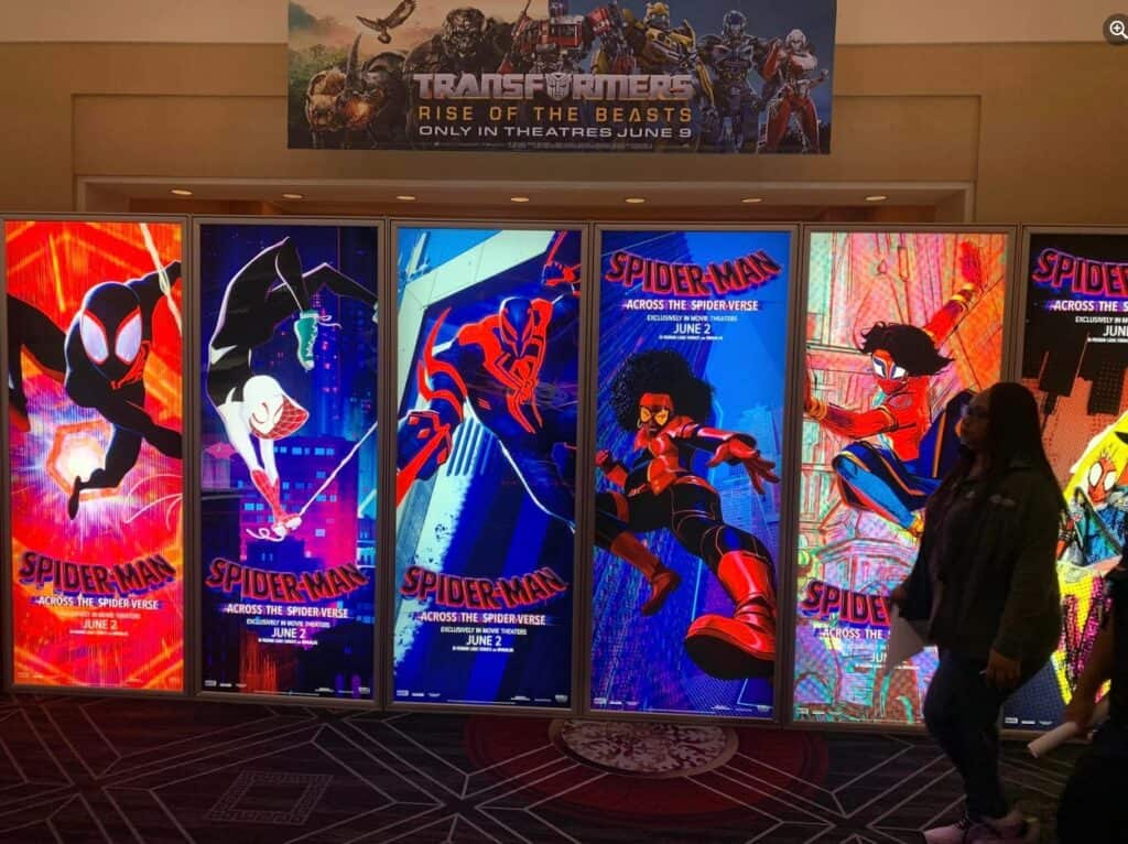 CinemaCon 2023 Las Vegas show floor Across the Spider Verse
