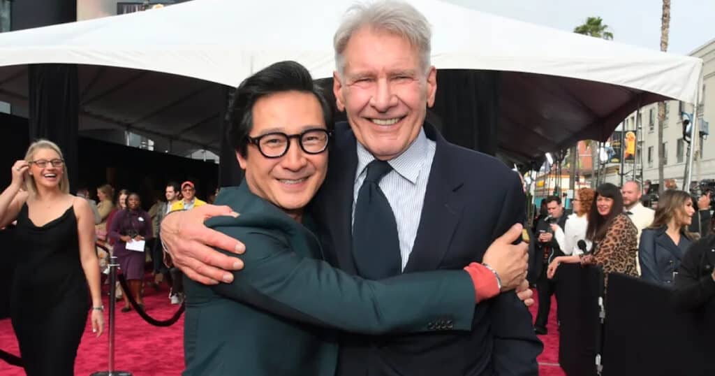 Indiana Jones and the Dial of Destiny: Ke Huy Quan surprises Harrison Ford on the red carpet of the premiere