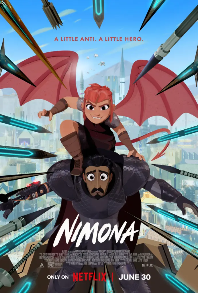 Nimona trailer: animated adventure film reaches Netflix later this month