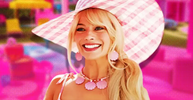Barbie, Margot Robbie, pink paint