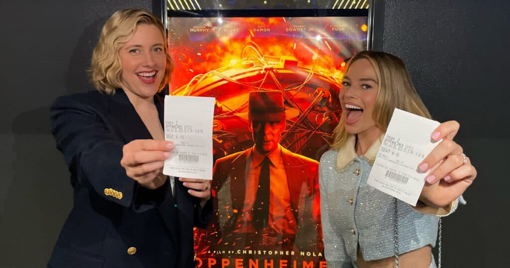 Margot Robbie & Greta Gerwig buy tickets to Oppenheimer & Mission: Impossible
