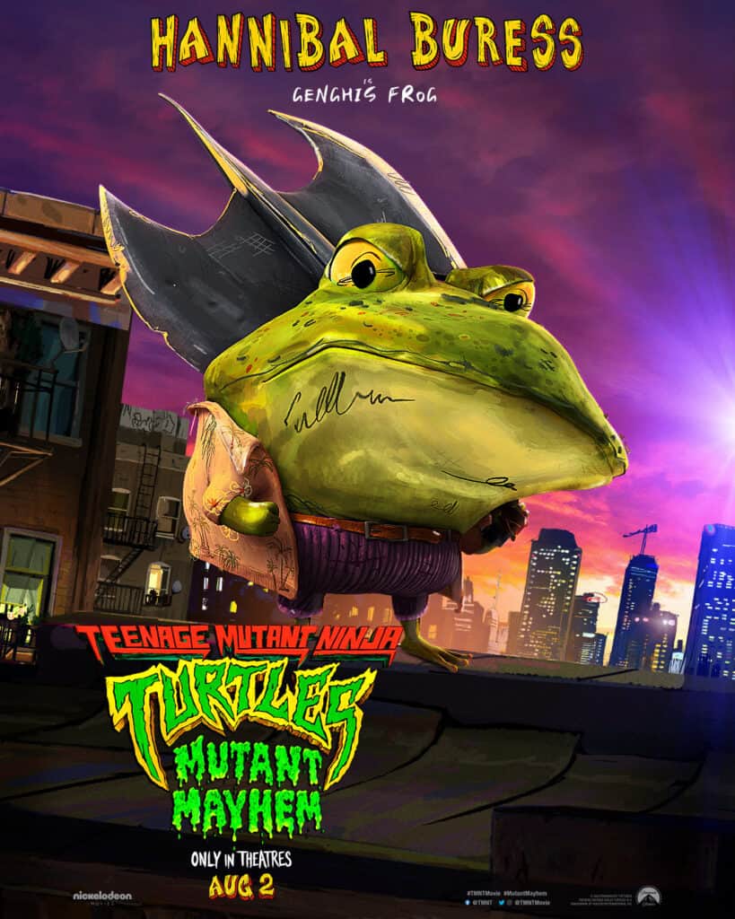 Teenage Mutant Ninja Turtles: Mutant Mayhem, genghis frog, poster