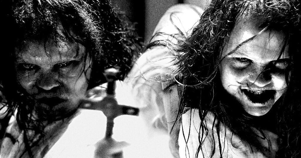 The "Body and the Blood" promo for The Exorcist: Believer shows a scene where a possessed girl goes to church