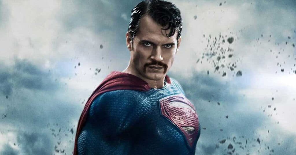 justice league superman moustache