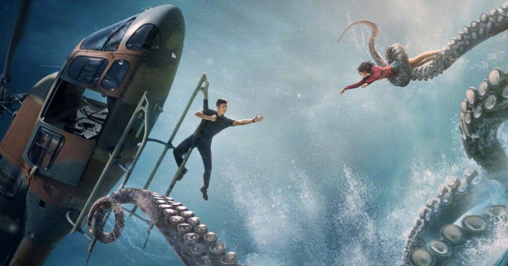 A new Meg 2: The Trench promo sets up some octopus action - including a giant shark vs. giant octopus scene!