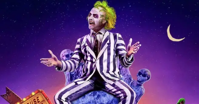Director Tim Burton's long-awaited sequel to Beetlejuice has an official title: it's Beetlejuice Beetlejuice 2024 A.D.!