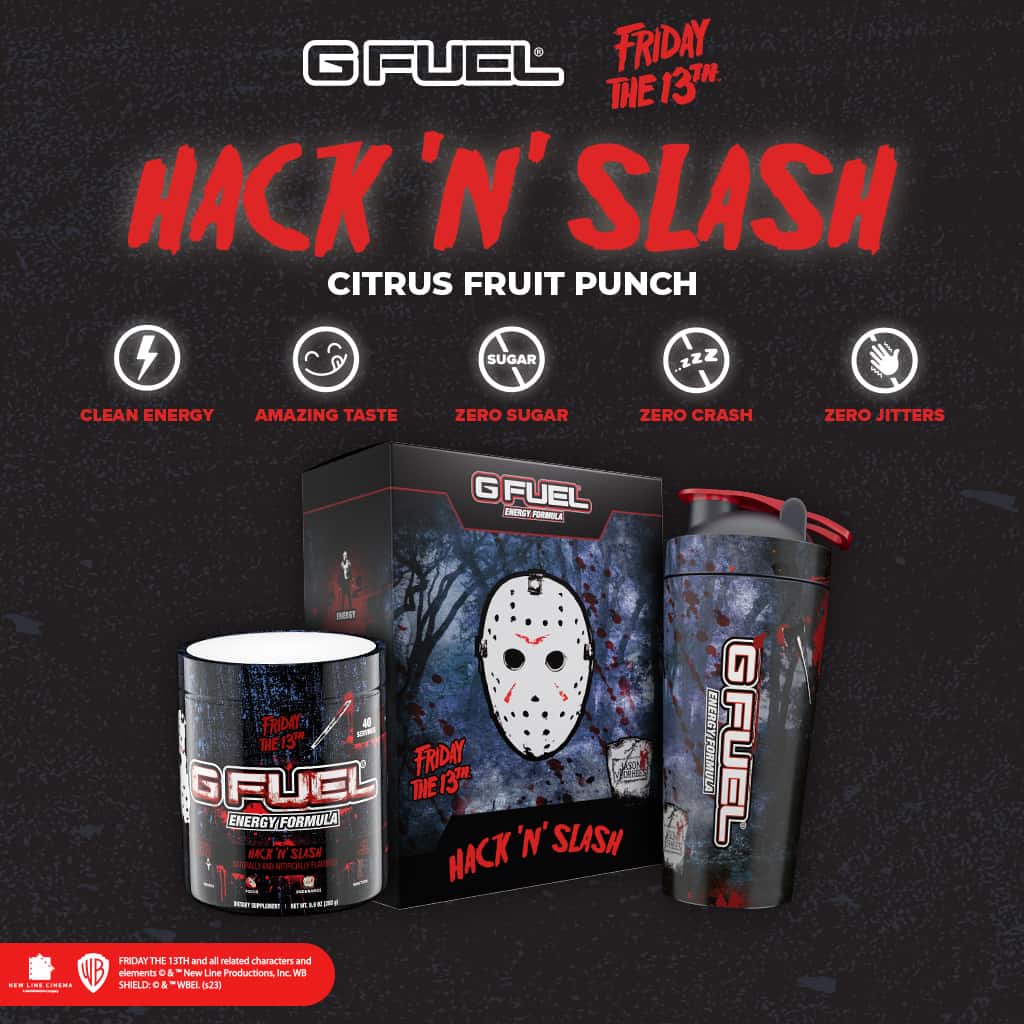 Friday the 13th-inspired Hack ‘N’ Slash energy drink gets a collector’s box release next week