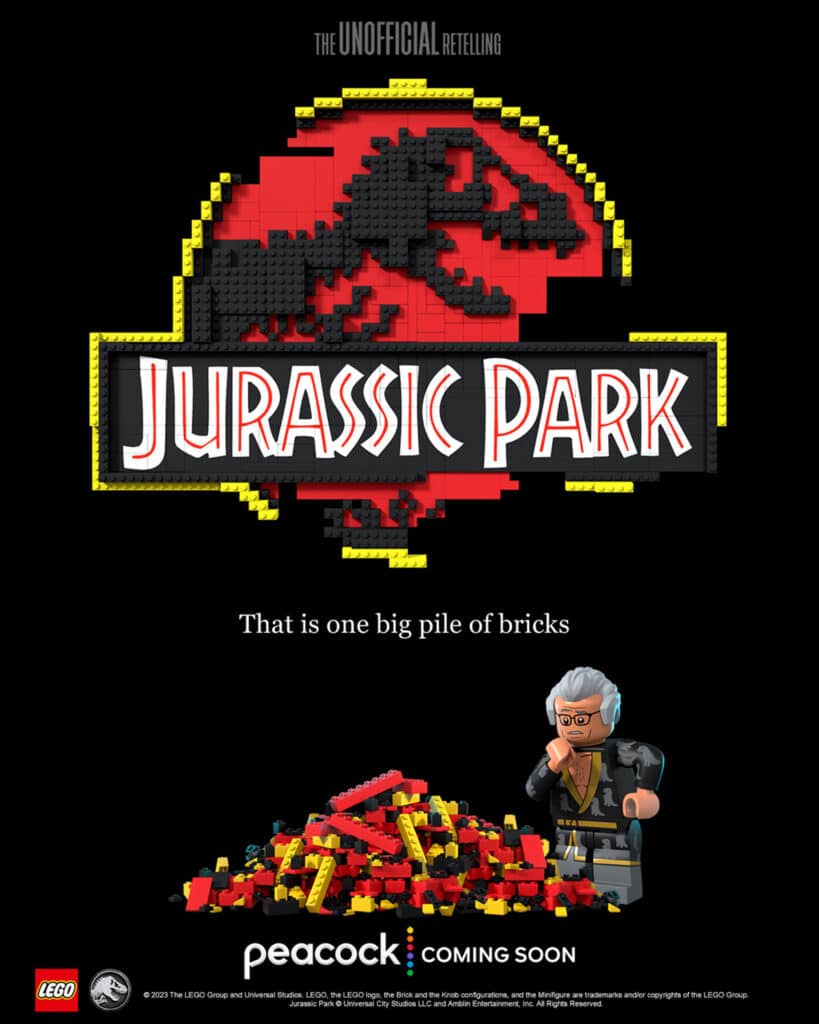 Lego Jurassic Park trailer: The Unofficial Retelling of the Spielberg classic roars on Peacock on October 10