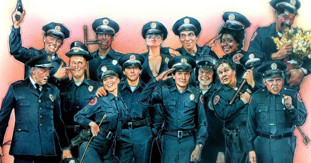police academy poster