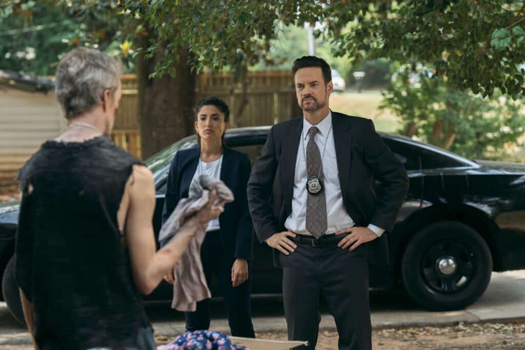 Shane West and Tania Raymonde in Walden (2023).