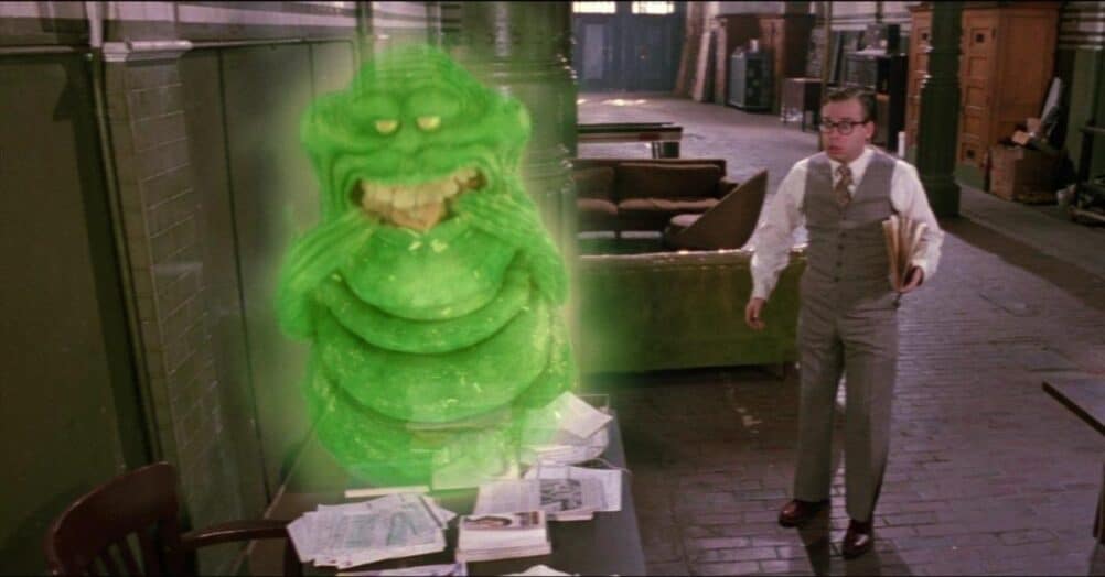 The iconic ghost known as Slimer will make his triumphant return to the big screen in Ghostbusters: Frozen Empire