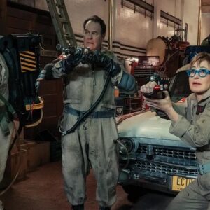 A trio of new images from Ghostbusters: Frozen Empire feature Afterlife characters, original Ghostbusters, and the new villain