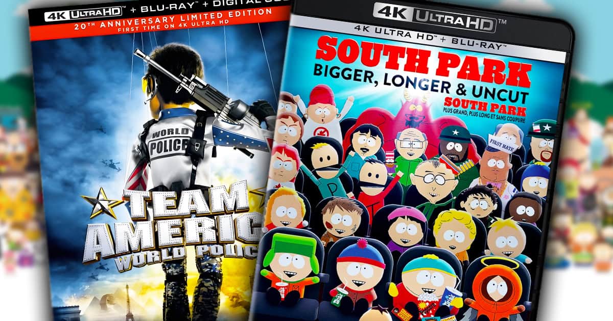 South Park: Bigger, Longer & Uncut and Team America: World Police will be released on 4K this year