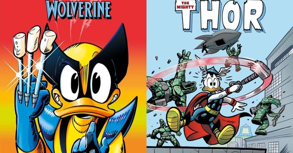 Donald Duck and other Disney characters gain the powers of Marvel superheroes like Wolverine and Thor in upcoming What If comic books