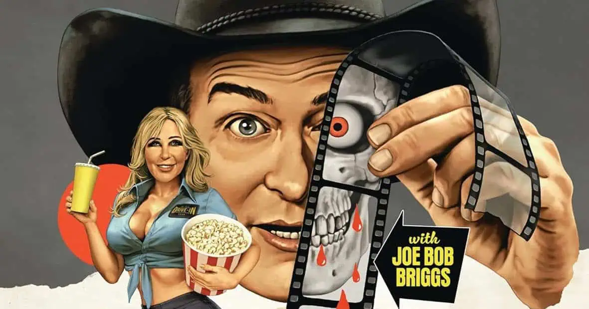 The Last Drive-in with Joe Bob Briggs gets a physical media release with a Suitable Flesh / Mayhem double feature