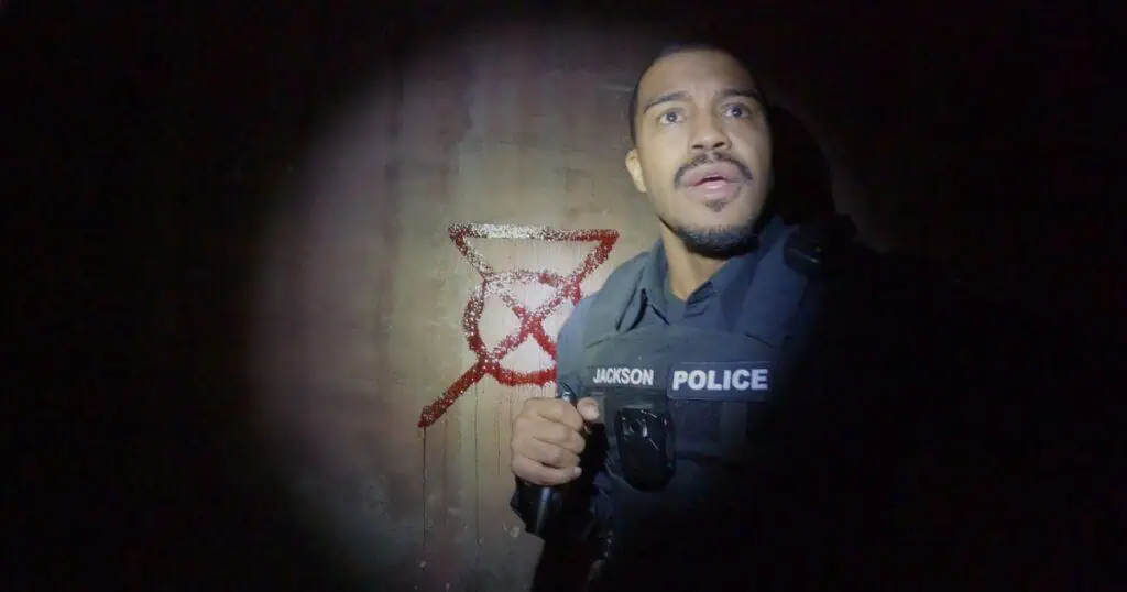 Review of the found footage supernatural horror film Bodycam, which will be released through the Shudder streaming service