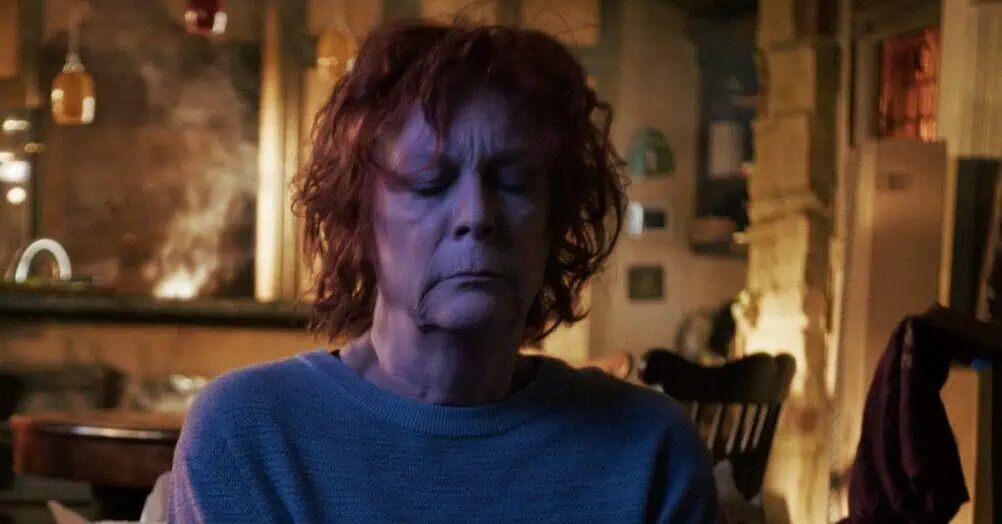 A pair of images from the psychological horror thriller Sender feature characters played by Jamie Lee Curtis and Britt Lower