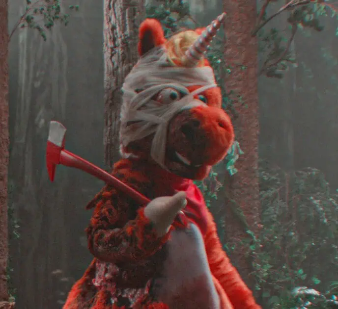 A teaser trailer has been released for Casper Kelly's film Buddy, a horror comedy twist on the concept of Barney & Friends