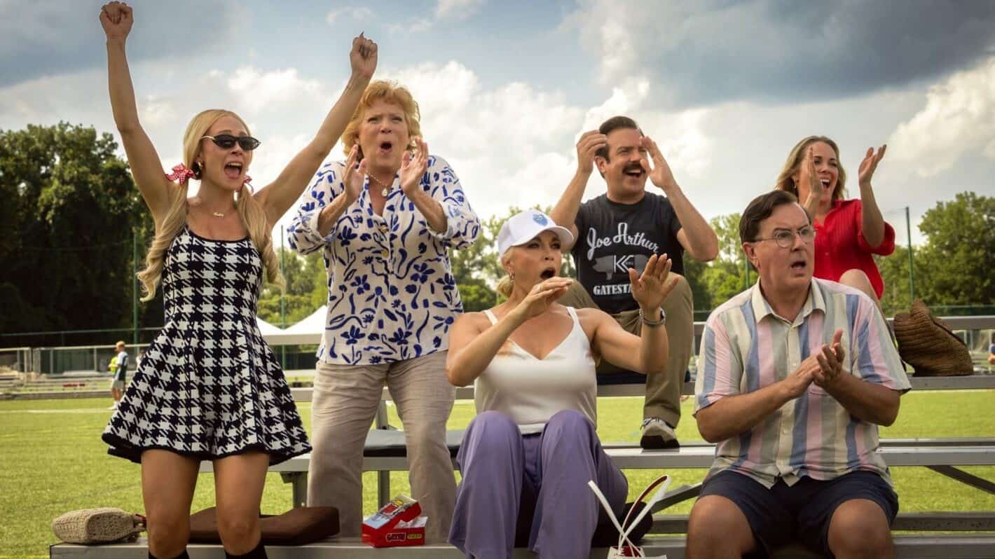 Ted Lasso cast celebrating a victory