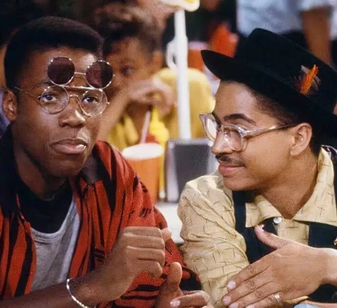 A Different World looks very strange on Netflix, where apparent AI upscaling has resulted in distorted faces and text