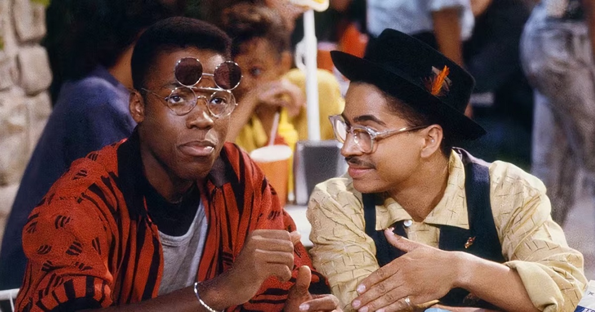A Different World looks very strange on Netflix, where apparent AI upscaling has resulted in distorted faces and text